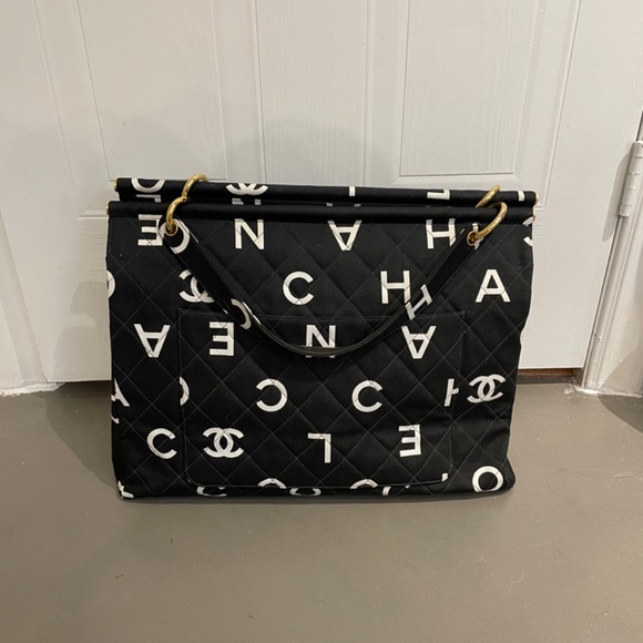 SOLD Chanel 1997 Canvas Letters Logo Tote - Picture 13 of 16
